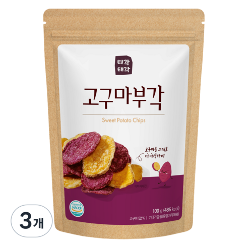 티각태각 고구마부각, 100g, 3개