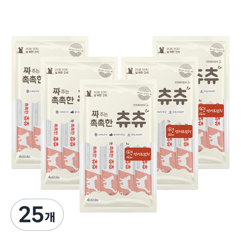 짜주는 촉촉한 츄츄 연어참치 고양이 간식 4p, 56g, 25개