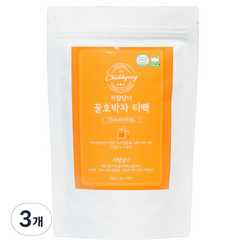 차향담다 꿀호박차 티백, 1.5g, 3개, 20개입