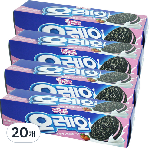 [동서] 오레오 쿠키 딸기크림, 100g, 20개