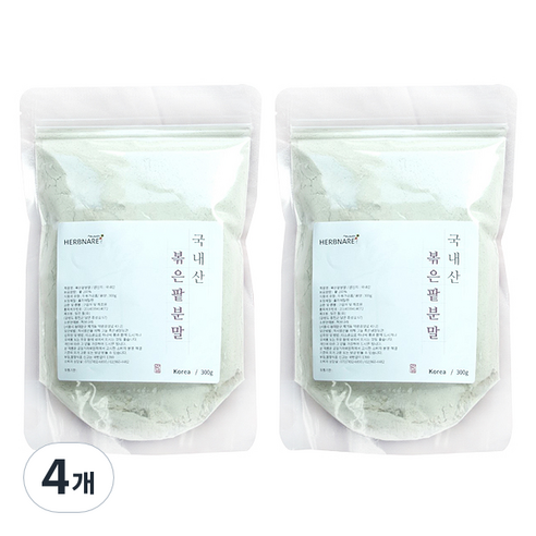 허브나래 볶은 팥분말 가루, 300g, 4개