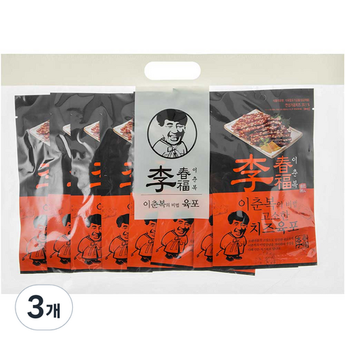 이춘복육포 코주부 치즈육포, 240g, 3개
