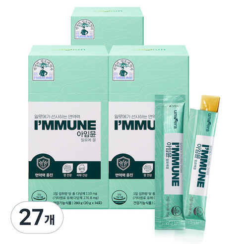 아임뮨 알로에겔 14p, 280g, 27개