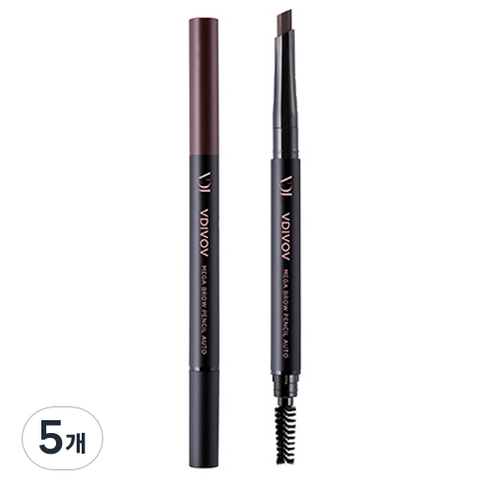 비디보브 메가 브로우 펜슬 오토 0.35g, 4호 레드 브라운, 5개