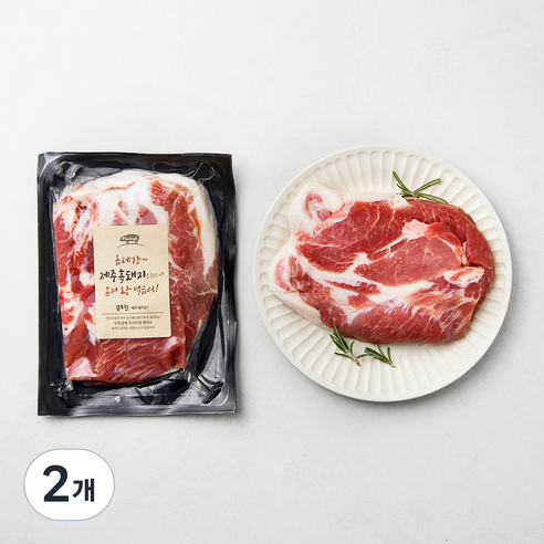 몬트락 한돈 제주 흑돼지 목심 구이용 (냉장), 300g, 2개