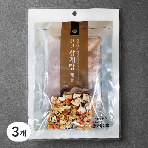 몸애조화 삼계탕 앤 죽채소, 3개, 40g