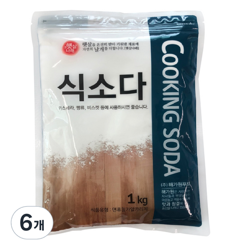 햇살나래 식소다, 1kg, 6개