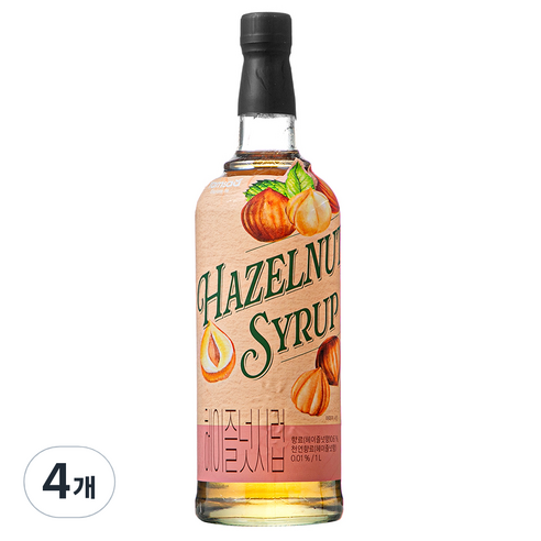 탐사 헤이즐넛시럽, 1L, 4개