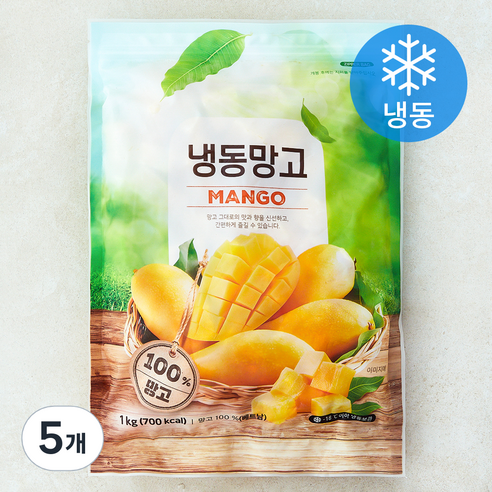망고 (냉동), 5개, 1kg