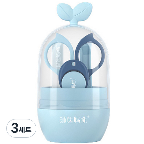 더리빙 유아용 손톱깎이 세트, 블루, 3세트