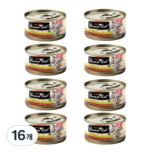 퍼시캣 전연령 고양이 프리미엄 포뮬라 주식캔, 80g, 참치+연어, 16개