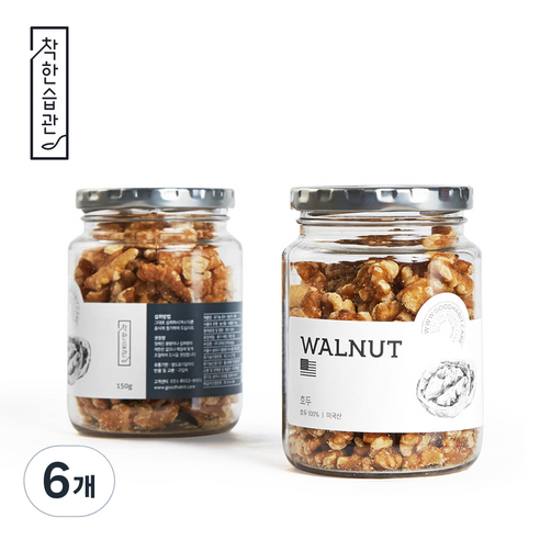 착한습관 호두, 150g, 6개