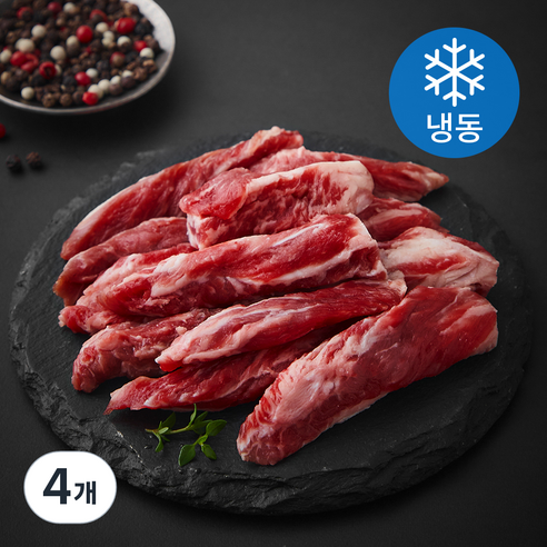 레커컷 호주산 갈비살 구이용 (냉동), 4개, 200g