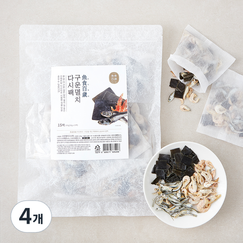 어식백세 구운멸치 다시팩, 16g, 15개입, 4개