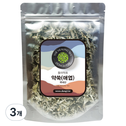 동이약초 국내산 약쑥 애엽, 250g, 3개