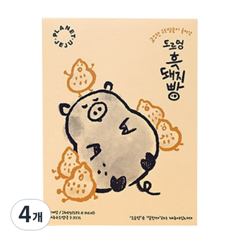 에코제이푸드 제주 도르멍 흑돼지빵 7p, 140g, 4개