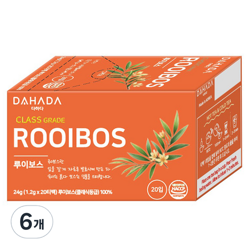다하다 루이보스, 1.2g, 20개입, 6개