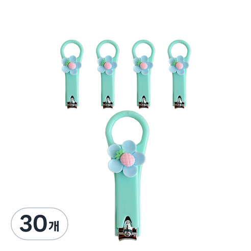 FTSY 예쁜 캐릭터 손톱깎이, 30개, 블루 파인애플
