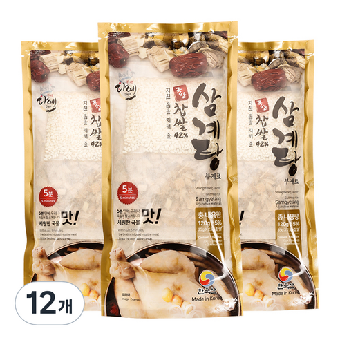 다예 찹쌀 삼계탕재료, 120g, 12개