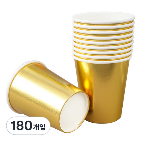 메탈릭 파티컵 골드 240ml, 180개