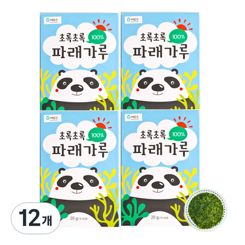 바다모음 초록초록 파래가루 20g, 파래맛, 20g, 12개