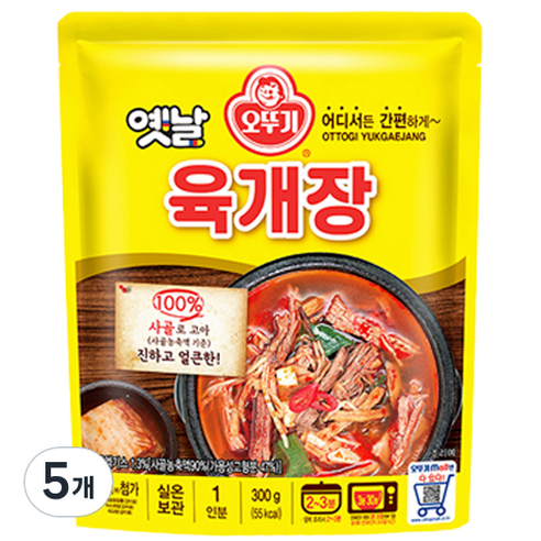 오뚜기옛날 육개장, 300g, 5개