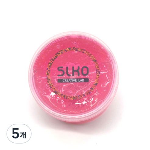 슬코 슬라임 베이스 210ml, 5개, 분홍
