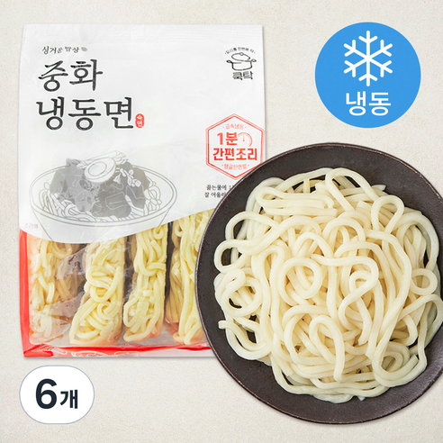 쿡탁 중화 면 5입 (냉동), 1.25kg, 6개