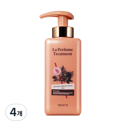 TS 라퍼퓸 트리트먼트 크러쉬시트러스향, 400ml, 4개