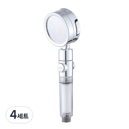 윈프라이스 3WAY 퓨어 필터 샤워기, 4세트, 실버