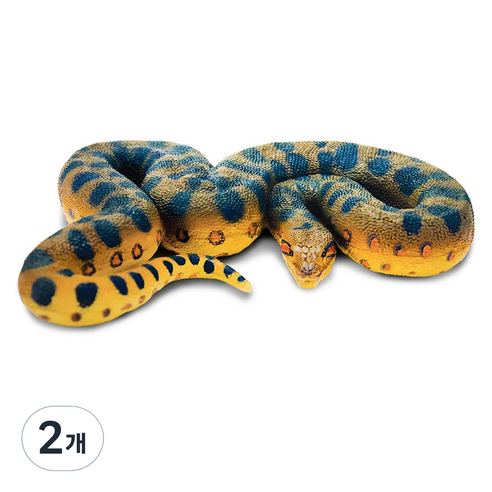 사파리엘티디 그린아나콘다 Green Anaconda Snake 피규어 100688, 2개