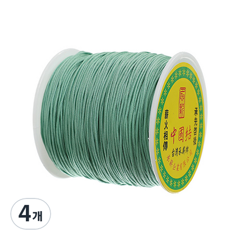 나일론 매듭실 실팔찌 만들기 0.8mm, Dark Sea Green, 4개