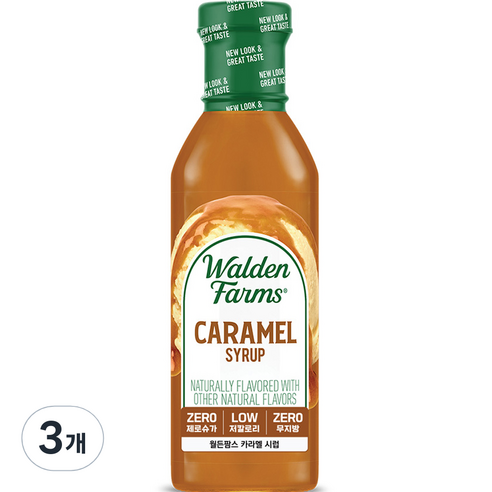 월든팜스 카라멜 시럽, 3개, 355ml