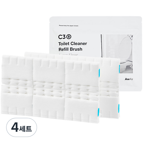 어웨이크어슬립 변기클리너 리필 12회분, 4세트