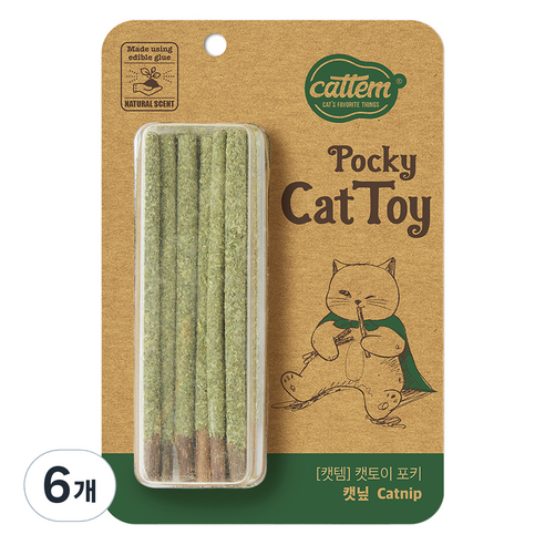 캣템 고양이 포키 장난감 0.5 x 13 cm 8p, 캣닢, 6개