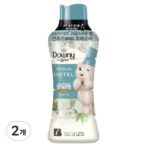 다우니 위드 레노아 향기부스터 화이트티, 2개, 365g
