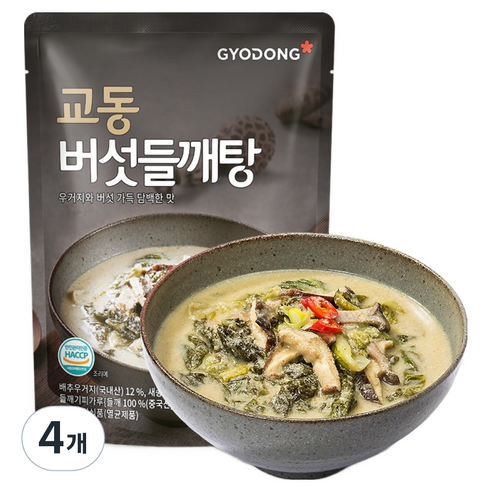 교동식품 버섯들깨탕, 500g, 4개