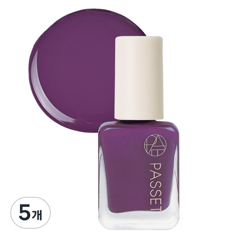 파셋 셀럽 네일컬러 폴리쉬 매니큐어, 64 그레이프퍼플, 7ml, 5개