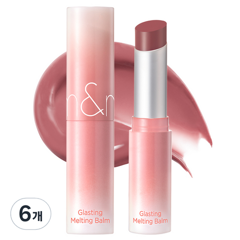 롬앤 글래스팅 멜팅 밤, 12 베일드 로즈, 3.5g, 6개