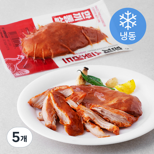한끼통살 훈제 스윗레드 닭가슴살 (냉동), 100g, 5개