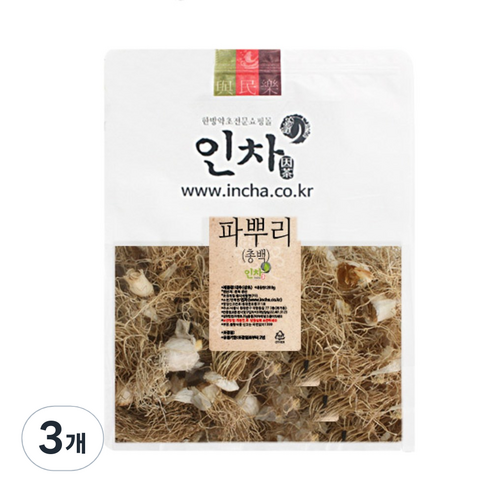 인차 파뿌리 총백, 200g, 3개