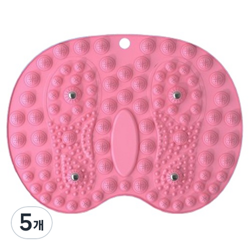 발지압 마사지 매트 MH099 44 x 35 cm, 5개, 핑크