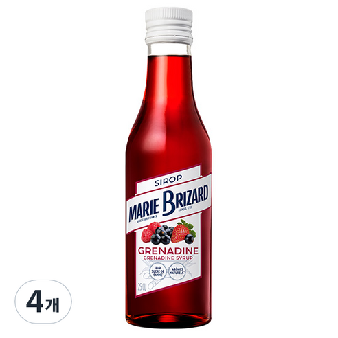 마리브리자드 그레나딘 시럽, 250ml, 4개
