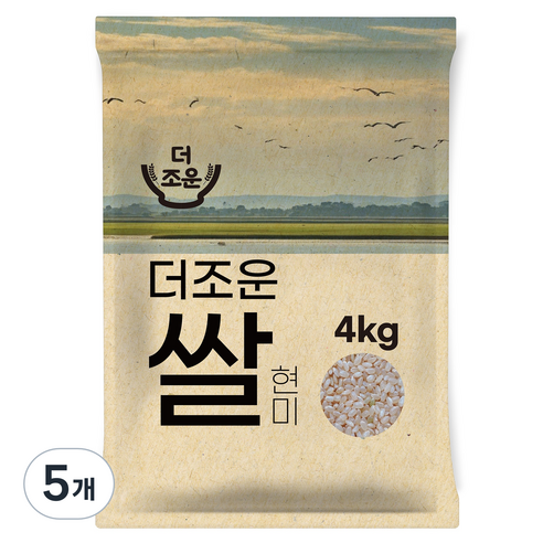 더조운 쌀 현미, 4kg, 5개