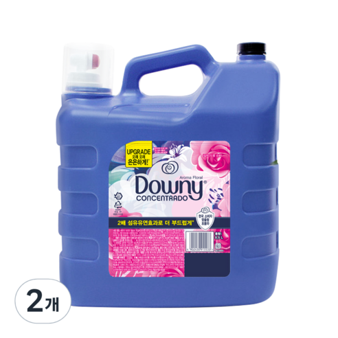 다우니 업그레이드 섬유유연제 아로마플로럴 본품, 2개, 8.5L