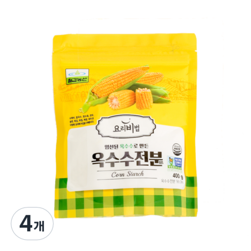 칠갑농산 옥수수전분, 400g, 4개