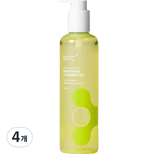 비알티씨 안티폴루션 블랙헤드 클렌징 오일, 4개, 300ml