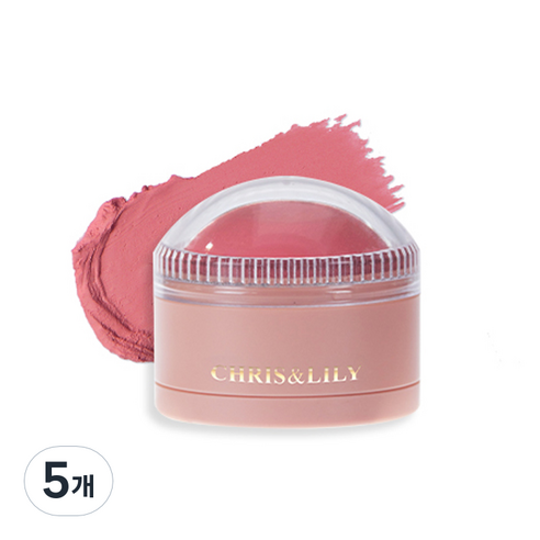 크리스앤릴리 돔 글 블러셔 11g, 로즈핑크, 5개