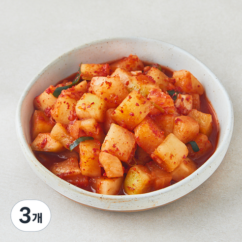 도미솔식품 아삭한 도미솔 김치 깍두기, 1.3kg, 3개