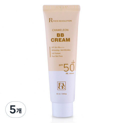 페이스레볼루션 카멜레온 비비크림 SPF50+ PA++++, 5개, 50ml
